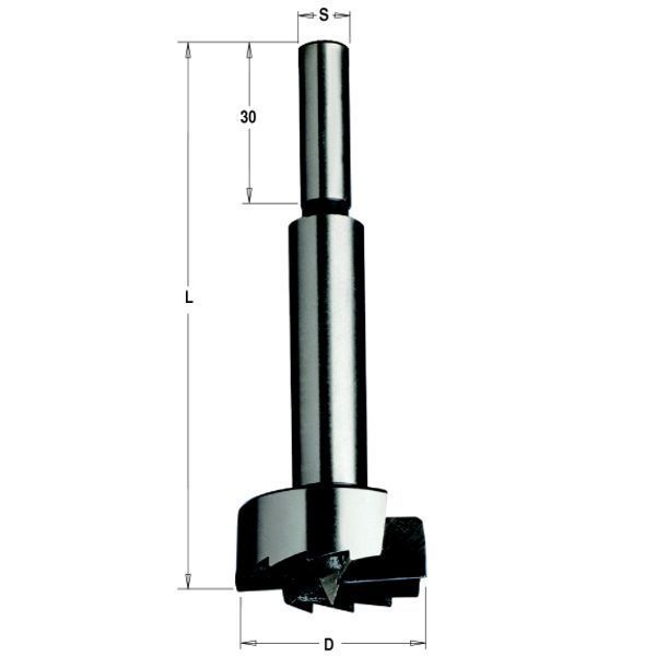 Фото 26x90 Z=2+2 S=8x30 RH сверло Форстнера в интернет-магазине ToolHaus.ru